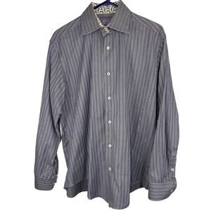 Bugatchi Men's Shaped Fit Dress Shirt, Size Large